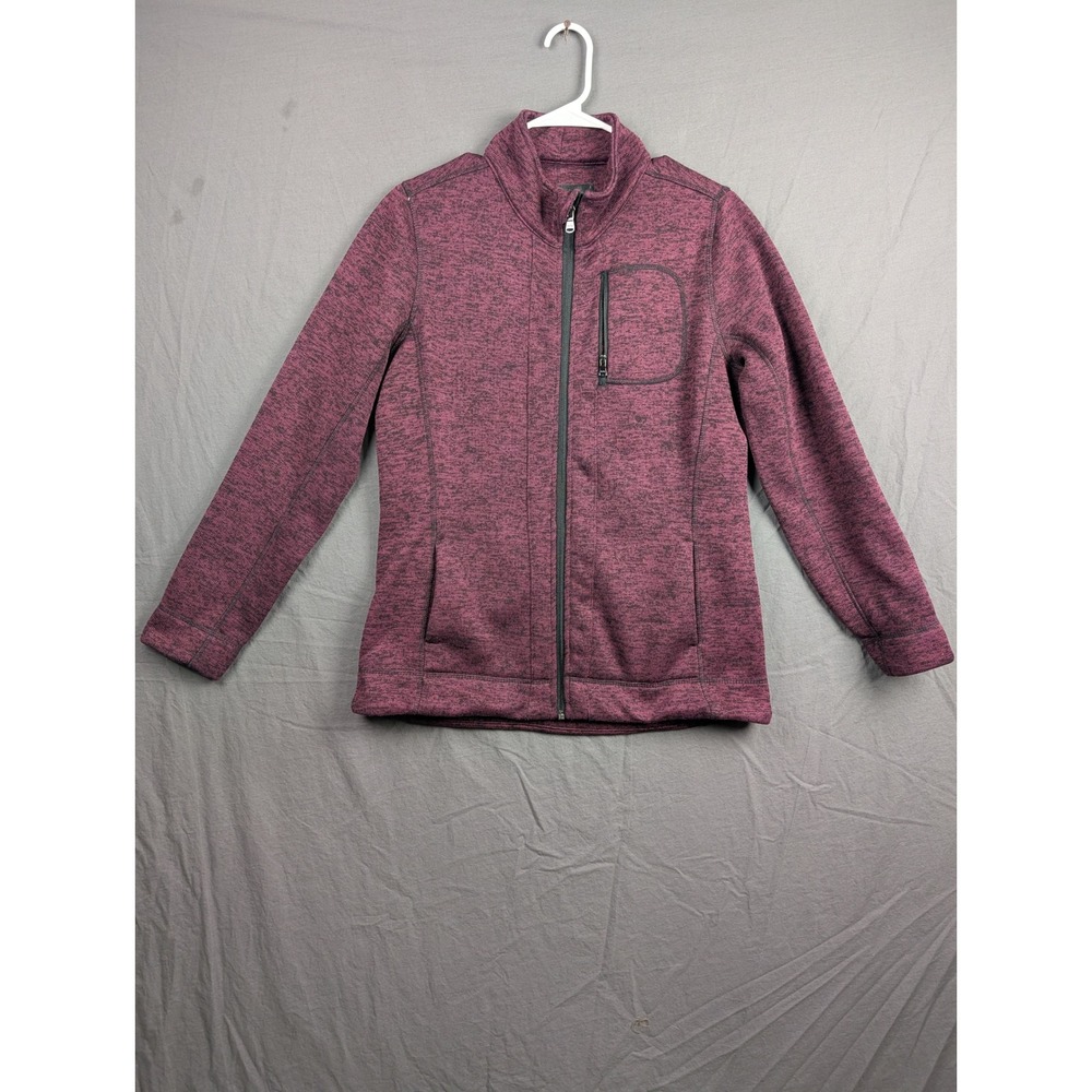Marc New York Andrew Marc Womens Purple Marl Full Zip Fleece Jacket M